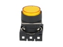 S16PR-E1Y — BOTON PULSADOR 16mm, NO ILUMINADO AMARILLO, REDONDO SIN CONTACTO INCLUIDO 