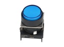 S16PR-E2B — BOTON PULSADOR AZUL 16mm, MANTENIDO, NO ILUMINADO, REDONDO SALIENTE