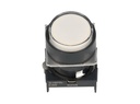 S16PR-E3W — BOTON PULSADOR BLANCO 16mm, MOMENTANEO ILUMINADO, REDONDO SALIENTE