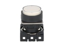 S16PR-E1W — BOTON PULSADOR BLANCO 16mm, MOMENTANEO, NO ILUMINADO, RESTADO NDO SALIENTE