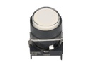 S16PR-E1W — BOTON PULSADOR BLANCO 16mm, MOMENTANEO, NO ILUMINADO, RESTADO NDO SALIENTE