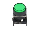 S16PR-E2G — BOTON PULSADOR VERDE 16mm, MANTENIDO, NO ILUMINADO, REDONDO SALIENTE 