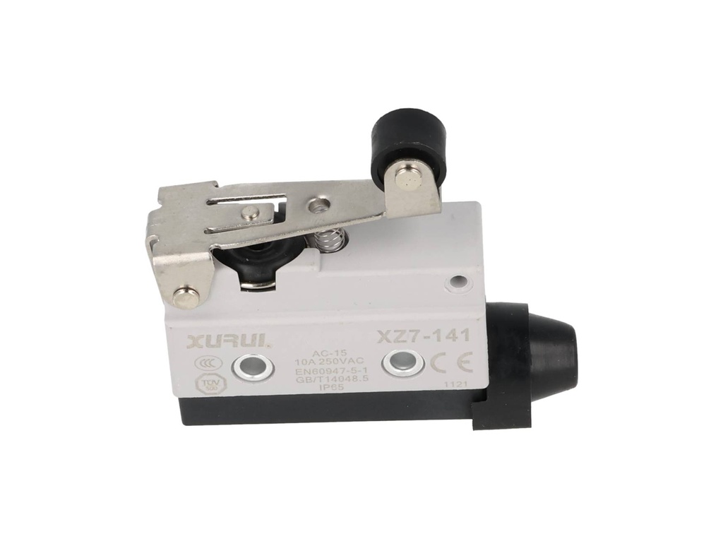 XZ7-141 — MICROSWITCH MINIATURA PALANCA CORTA, ROLDANA PLASTICA, 1NA+ INC 10A 250V