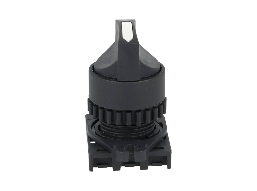 S2SR-S7W — SWITCH SELECTOR BLANCO MANIJA CORTA, 22mm, 3 POSICIONES MANTENIDO