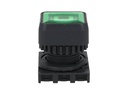 S2PRS-P3G — BOTON PULSADOR CUADRADO LED VERDE, 1A, 22mm