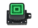 S2PRS-P3G — BOTON PULSADOR CUADRADO LED VERDE, 1A, 22mm