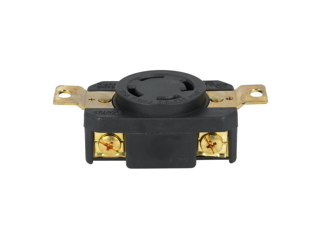 WJ-6436B – CONTACTO INDUSTRIAL CON SEGURO 30/250VCA 3 POLOS + TIERRA, MONTAJE EN PANEL, NEMA L15-30R