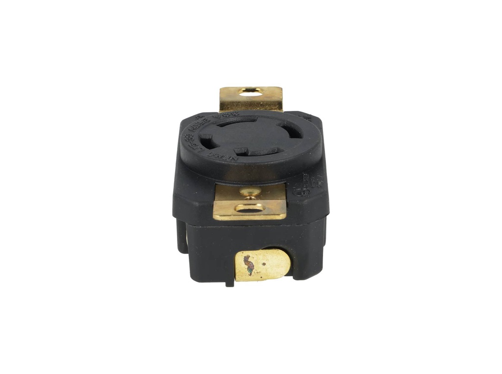 WJ-6436B – CONTACTO INDUSTRIAL CON SEGURO 30/250VCA 3 POLOS + TIERRA, MONTAJE EN PANEL, NEMA L15-30R