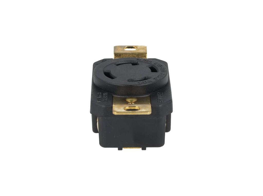 WJ-6436B – CONTACTO INDUSTRIAL CON SEGURO 30/250VCA 3 POLOS + TIERRA, MONTAJE EN PANEL, NEMA L15-30R