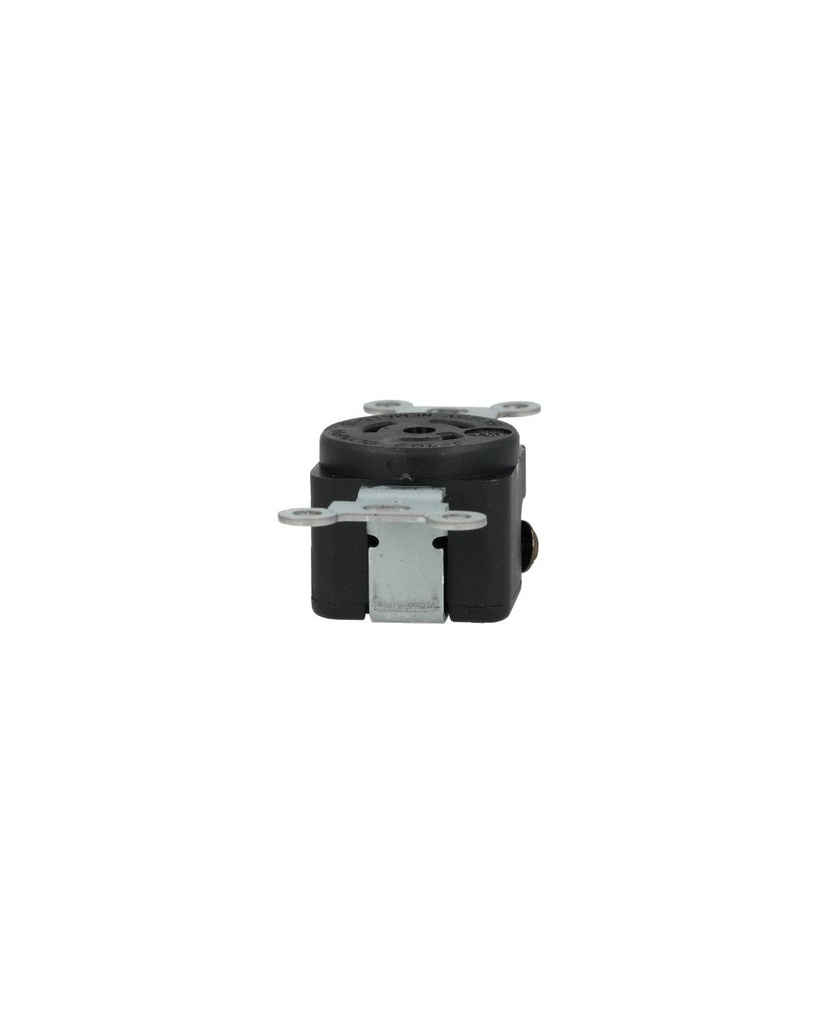 J-702 — CONTACTO INDUSTRIAL CON SEGURO 15A/125VCA2 POLOS (1 FASE) + TIERRA, MONTAJE A PANEL