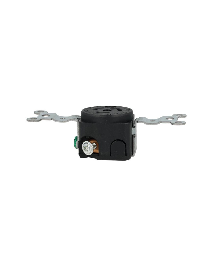 J-702 — CONTACTO INDUSTRIAL CON SEGURO 15A/125VCA2 POLOS (1 FASE) + TIERRA, MONTAJE A PANEL