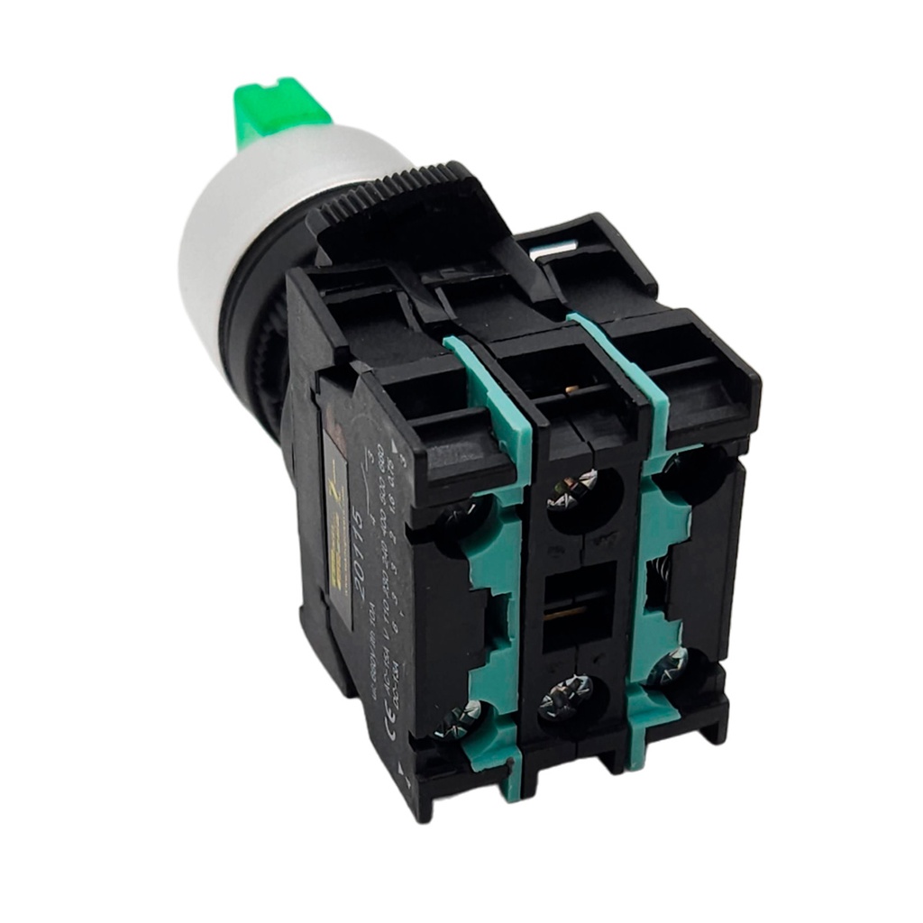BKJ3365 — SELECTOR 3 POS.2NA/1NC 22mm LED VERDE CAPACIDAD DE CONTACTOS MANETA LARGA CA110-660/15A, CD110/6A *NO SON A PRUEBA DE EXPLOSION*