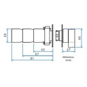 2AS2E-1 - SELECTOR 2 POS. FIJAS MANETA LARGA 22MM