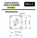 Caja Plástica Para Pulsador De 1 Orificio 22mm 2pza Tp-xj9-1