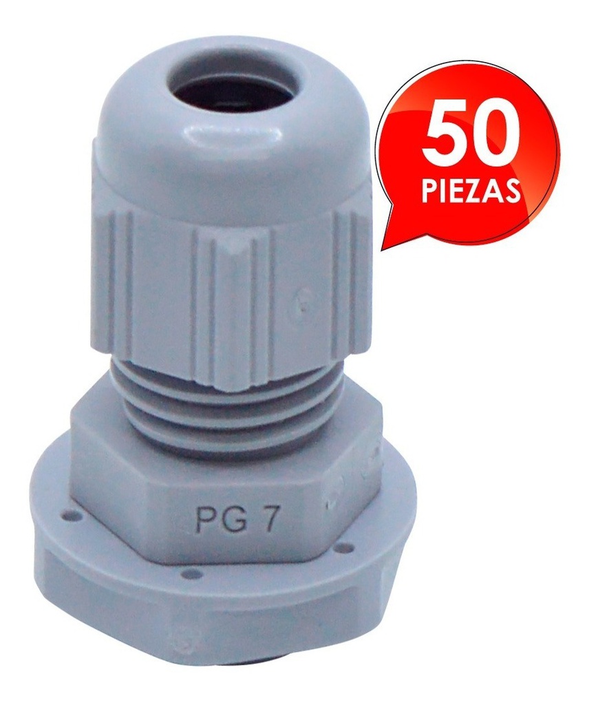 Conector Glándula Pg7 1/4 Pack 50 Tekno Powers Cg-pg7-pk50