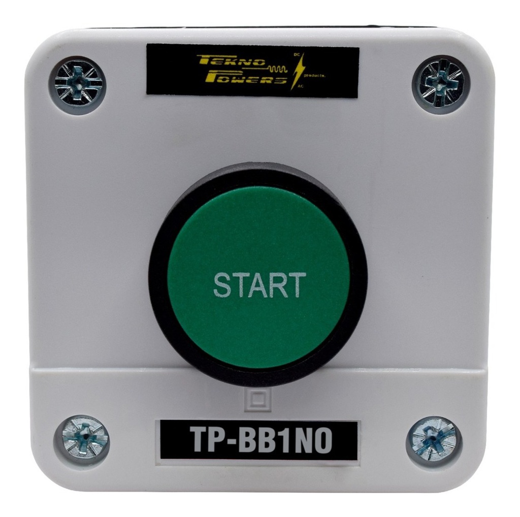 Caja + Botón Pulsador Verde Start +1na 3a 240v Tp-bb1no 2pza