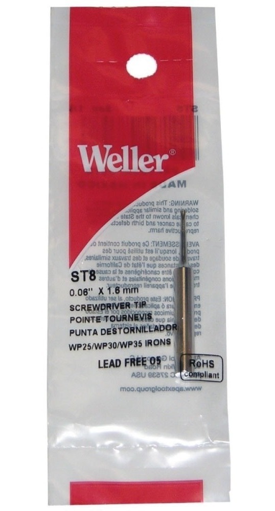 Punta Weller P/soldar 1/16 Terminacion P/ Cautin Pack 2pzas