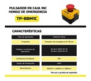 Boton Paro De Emergencia Empotrable 1nc Tp-bbm1c (2pzas)