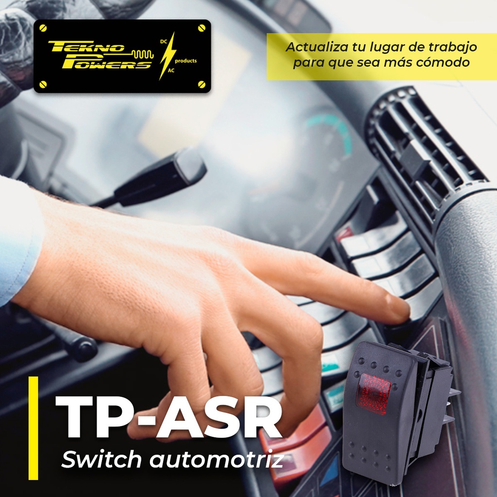 TP-ASR — SWITCH AUTOMOTRIZ ROJO 12V/20A