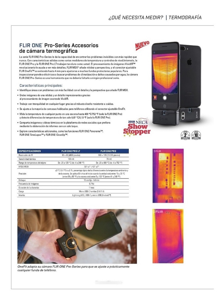 Cámara Termográfica Flir One Pro Para Smartphone -20 A 400ºc
