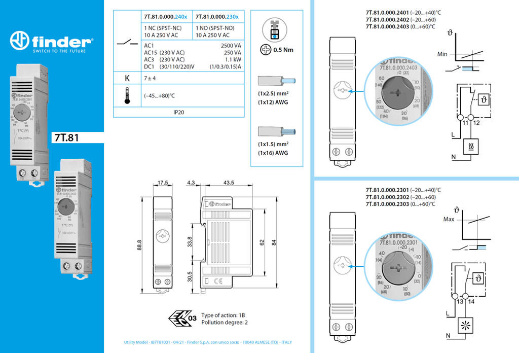 7T8100002303 - TERMOSTATO 0-60_C