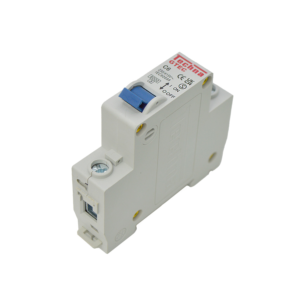 1C6 — INTERRUPTOR MINIATURA 1P 6AMP 230VCA PARA RIEL CURVA C