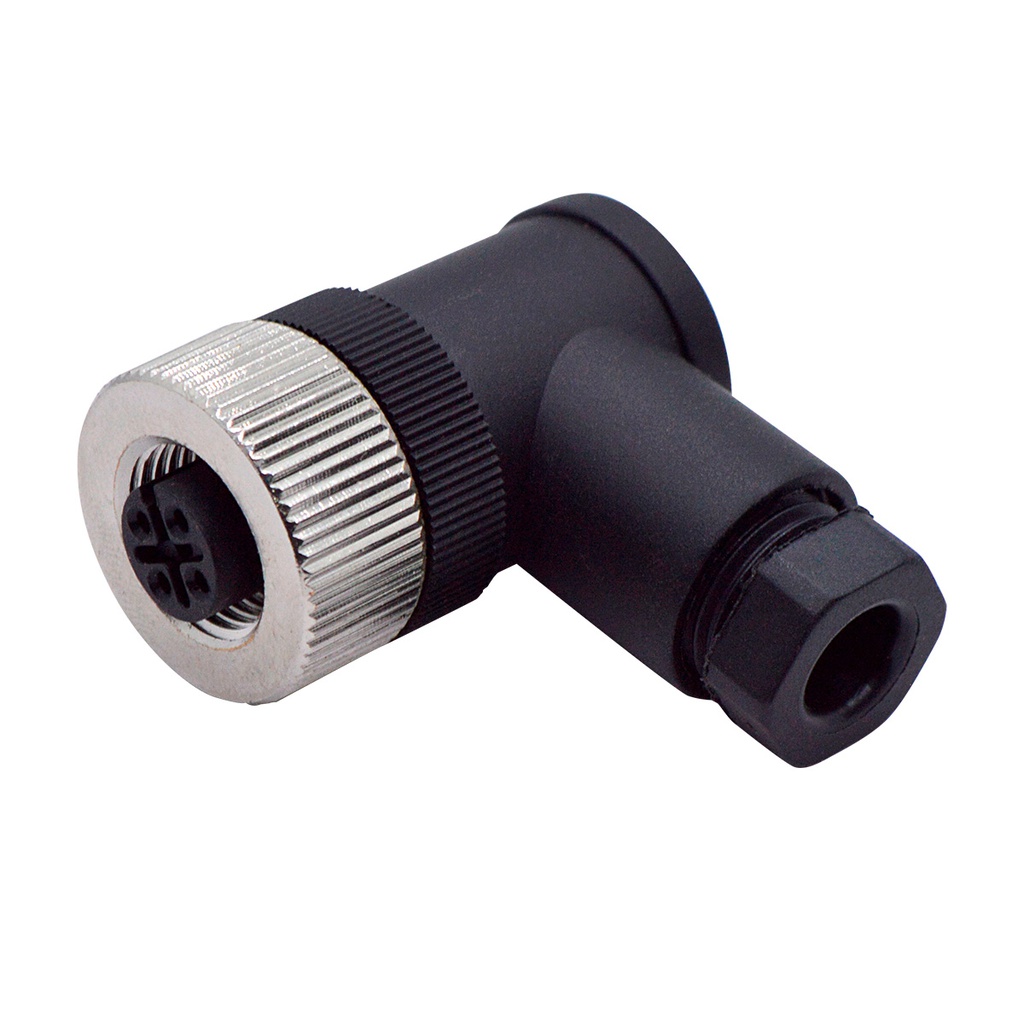 TP-CM12-4AF - CONECTOR M12, 4 PIN HEMBRA ANGULO