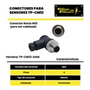 TP-CM12-4AM - CONECTOR M12, 4 PIN MACHO ANGULO