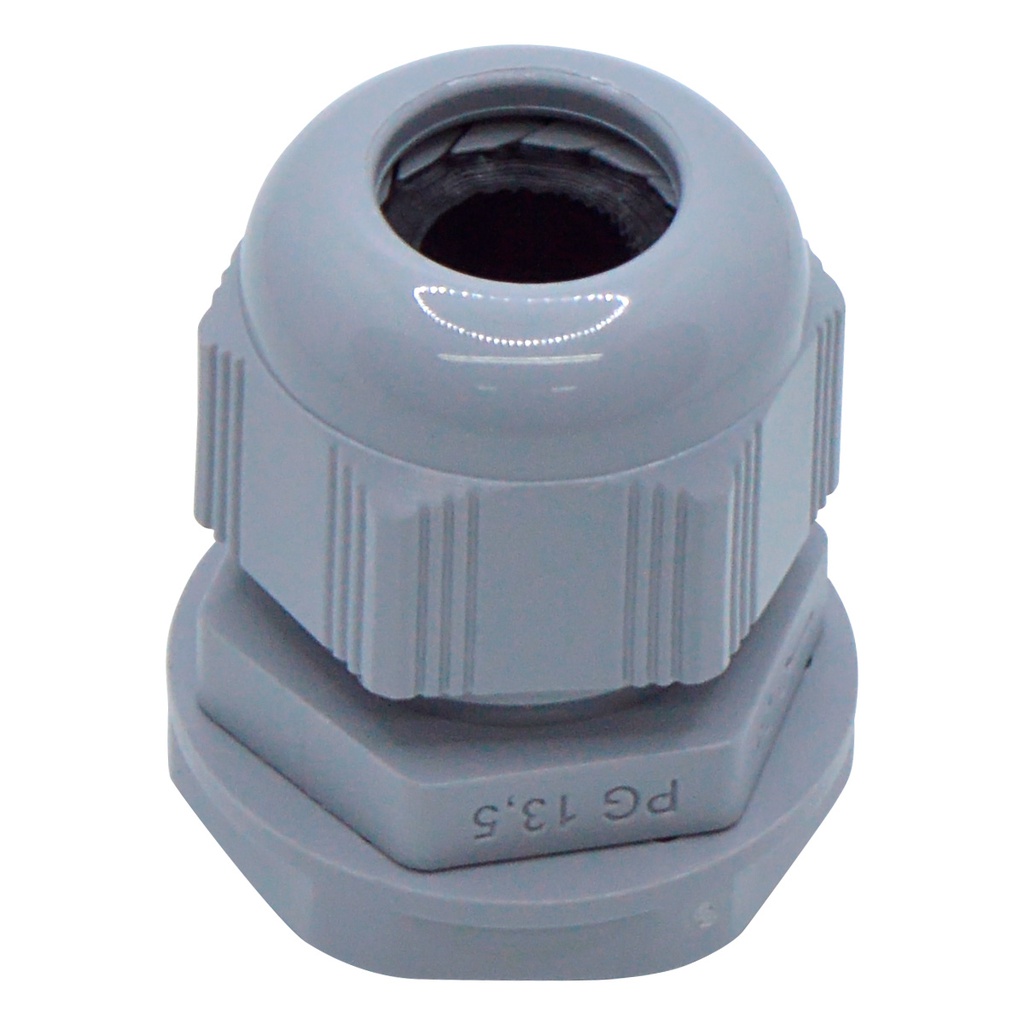 CG-PG13.5 — CONECTOR GLAND.PG13.5 12mm (7/16 ) POLIAM.GRIS INCLUYE TUERCA, BARRENO 13/16