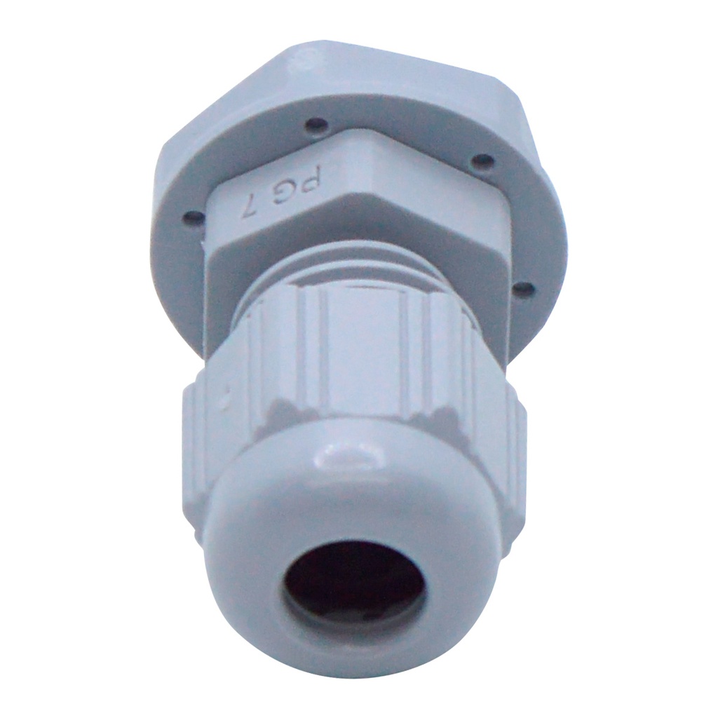 CG-PG7 — CONECTOR GLAND.PG7 6mm (1/4 ) POLIAM.GRISINCLUYE TUERCA, BARRENO 7/16