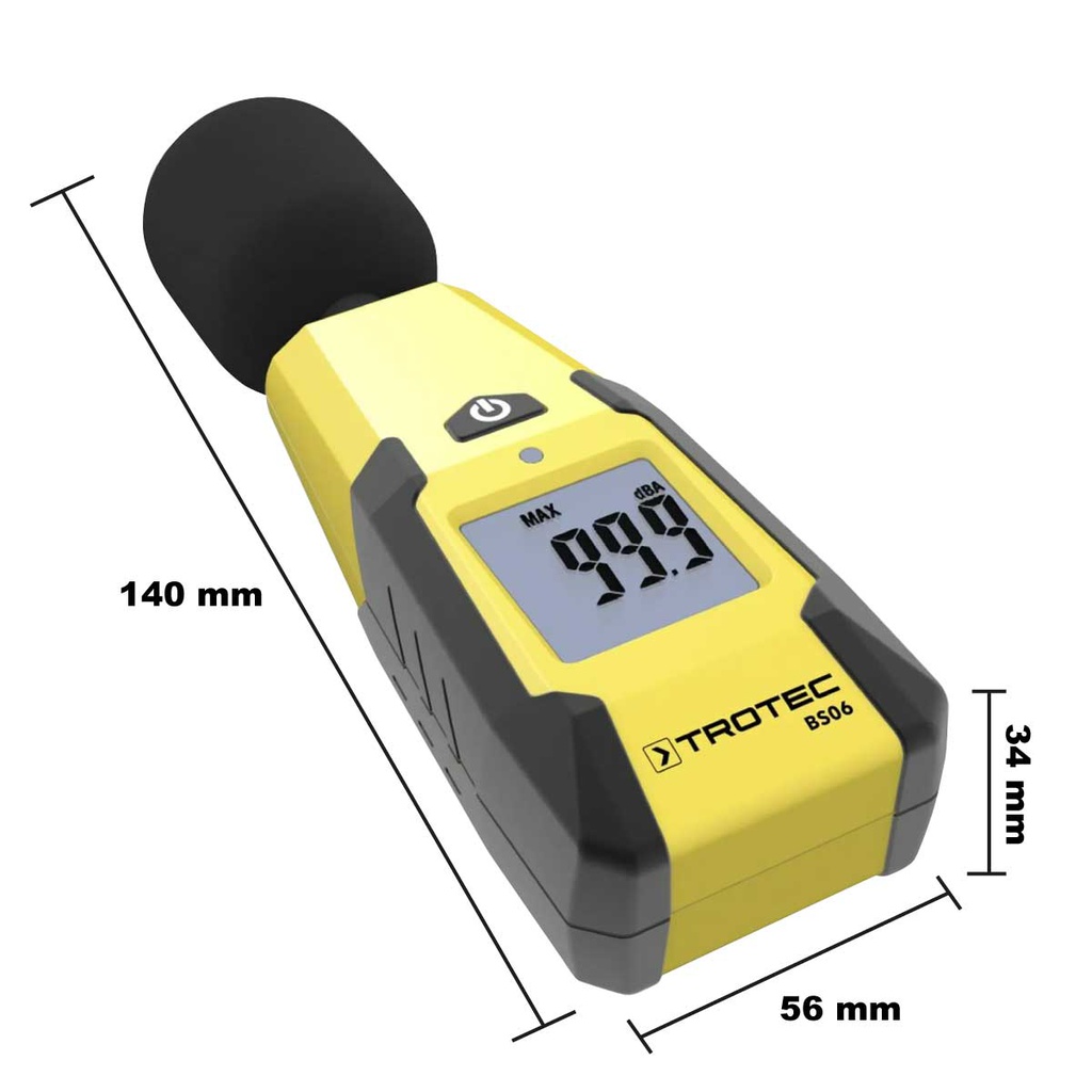 BS06 — MEDIDOR DE SONIDO 40 - 130 dB (A) (31, 5- 8 kHz)