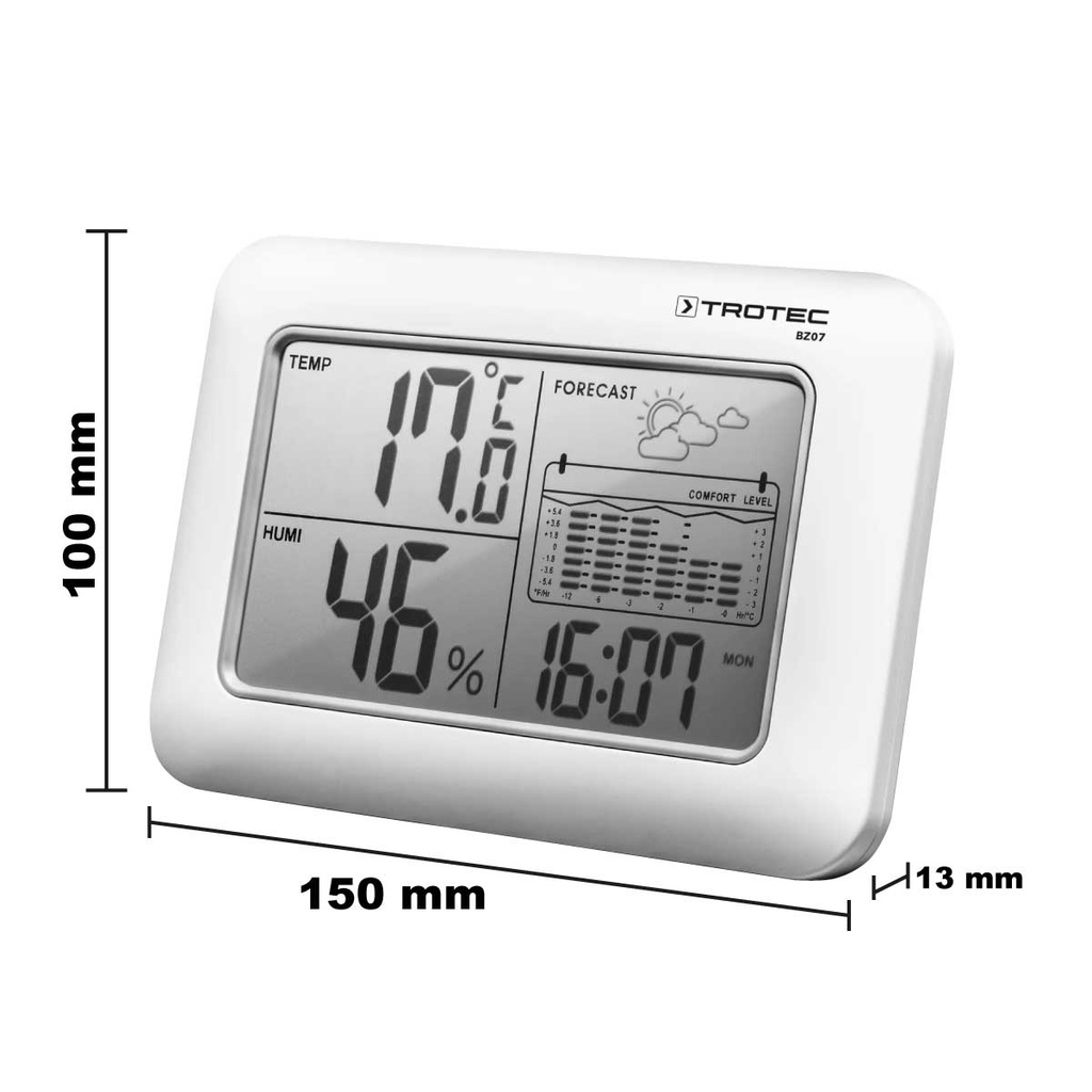 BZ07 — TERMOHIGROMETRO VISUALIZACION SIMULTANEARANGO DE TEMPERATURA 0 °C a +50 °C.