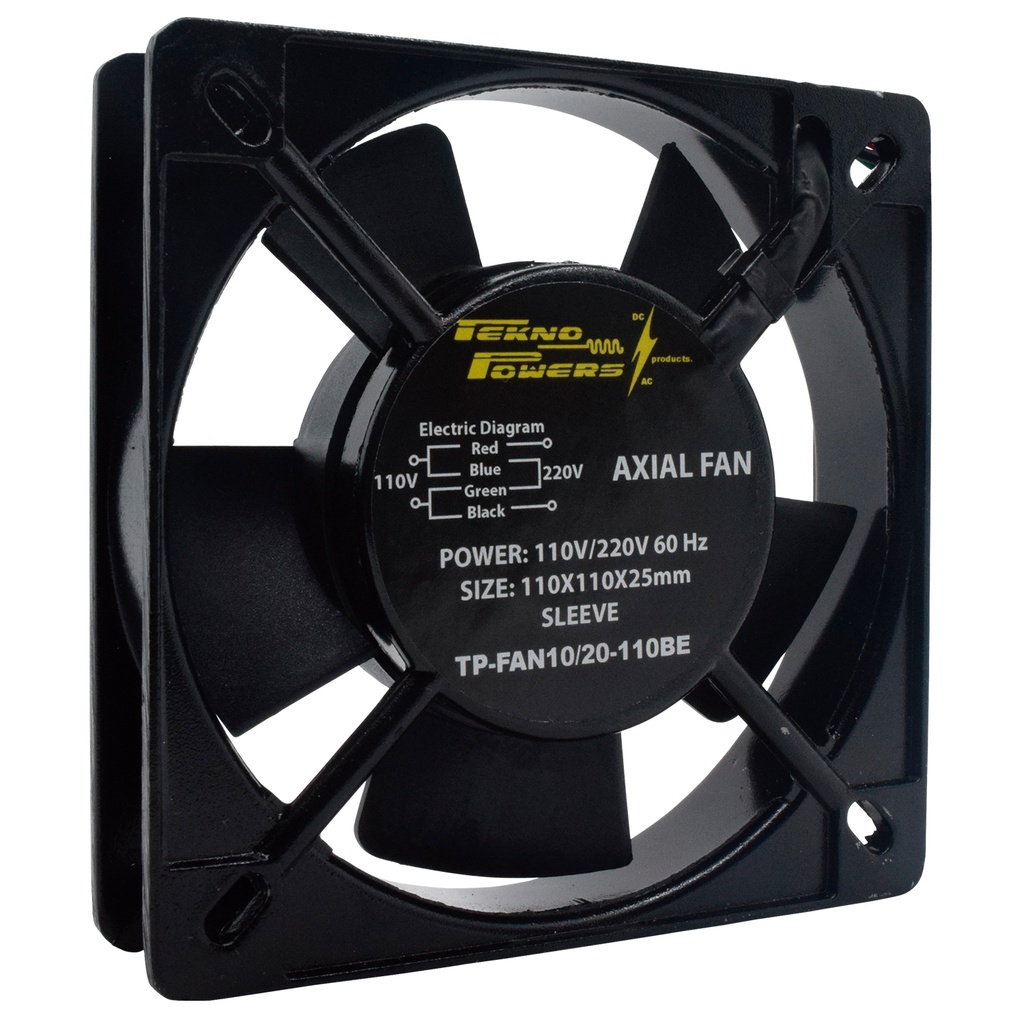 TP-FAN10/20-110BE — VENTILADOR CON BALERO 110/220VCA 110X110X25mm, CFM49-58