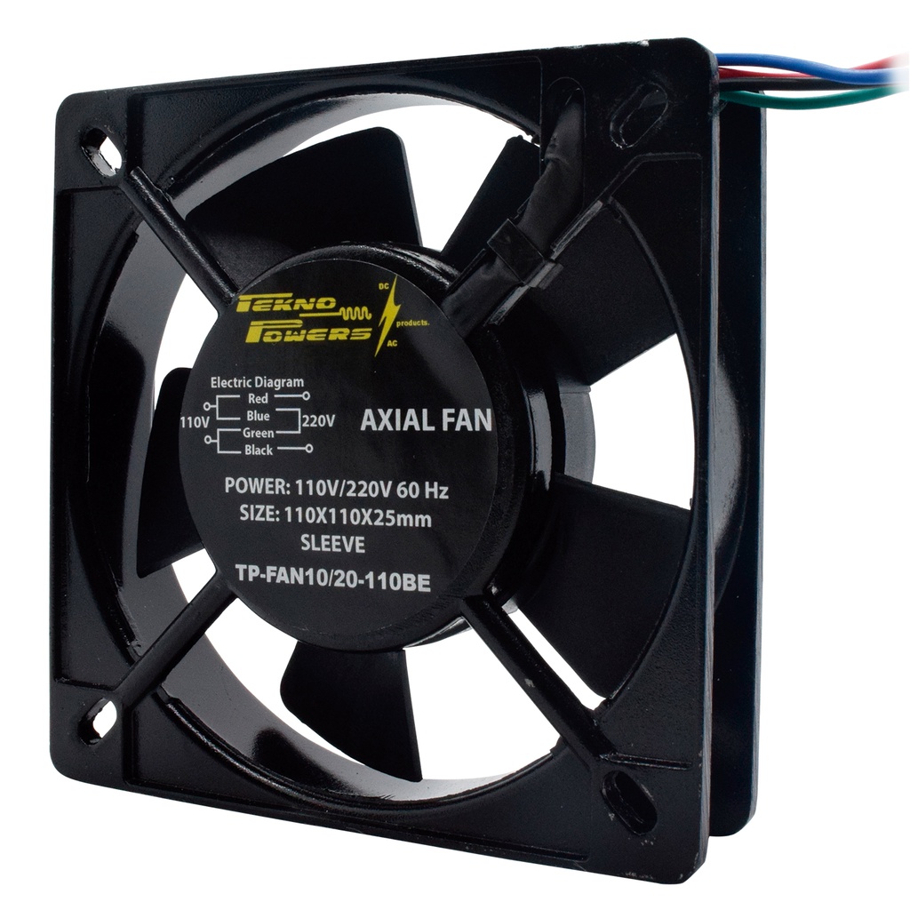 TP-FAN10/20-110BE — VENTILADOR CON BALERO 110/220VCA 110X110X25mm, CFM49-58