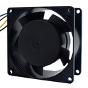 TP-FAN10/20-8038BE — VENTILADOR C/BALERO 110/220VCA 80X80X38M M,RPM2300-2700,CFM 19-23 , REJILLA 80M/8-PFmm (NO INCLUIDA)