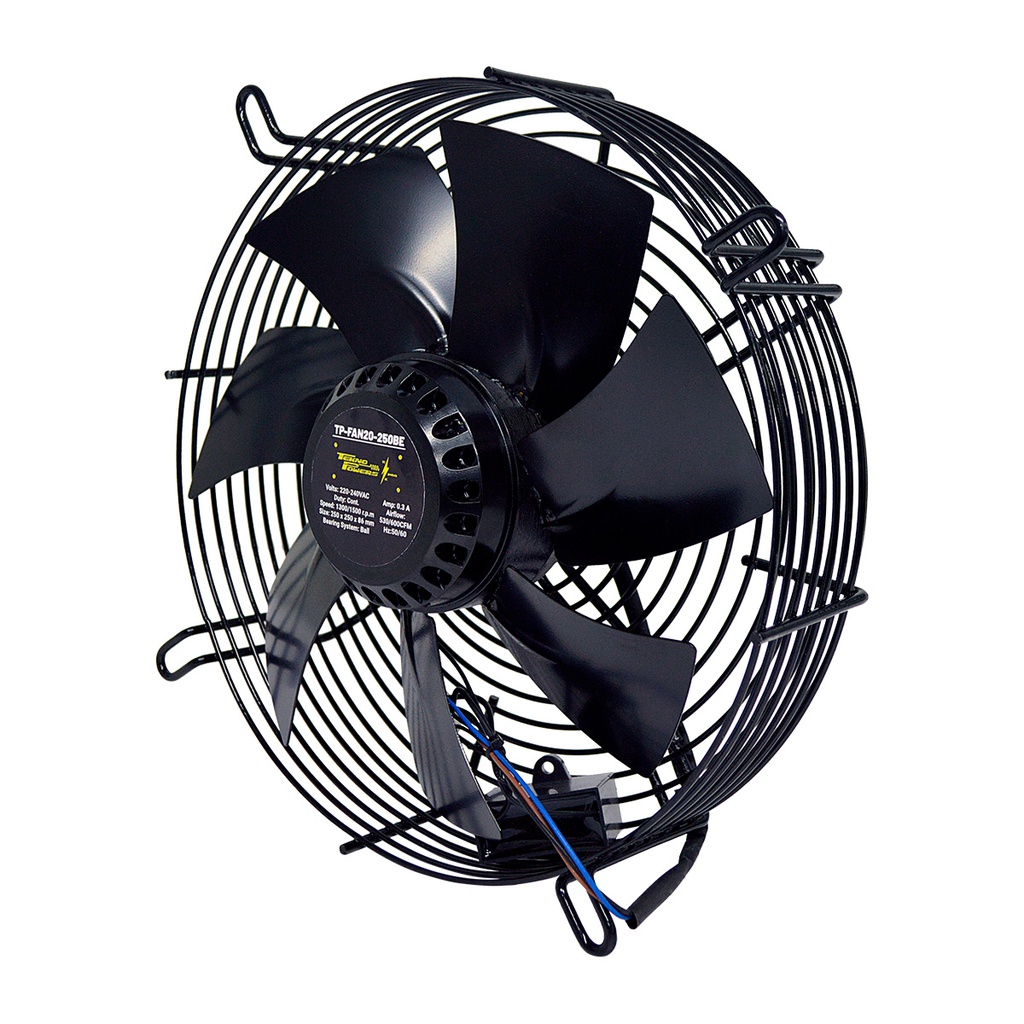 TP-FAN20-250BE — VENTILADOR CON BALERO 220VCA 250X250X86mm1300-1500RPM, CFM=530/600