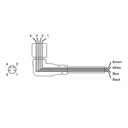 CLD408-2 - CONECTOR EN ANGULO 4 HILOS M8 2M