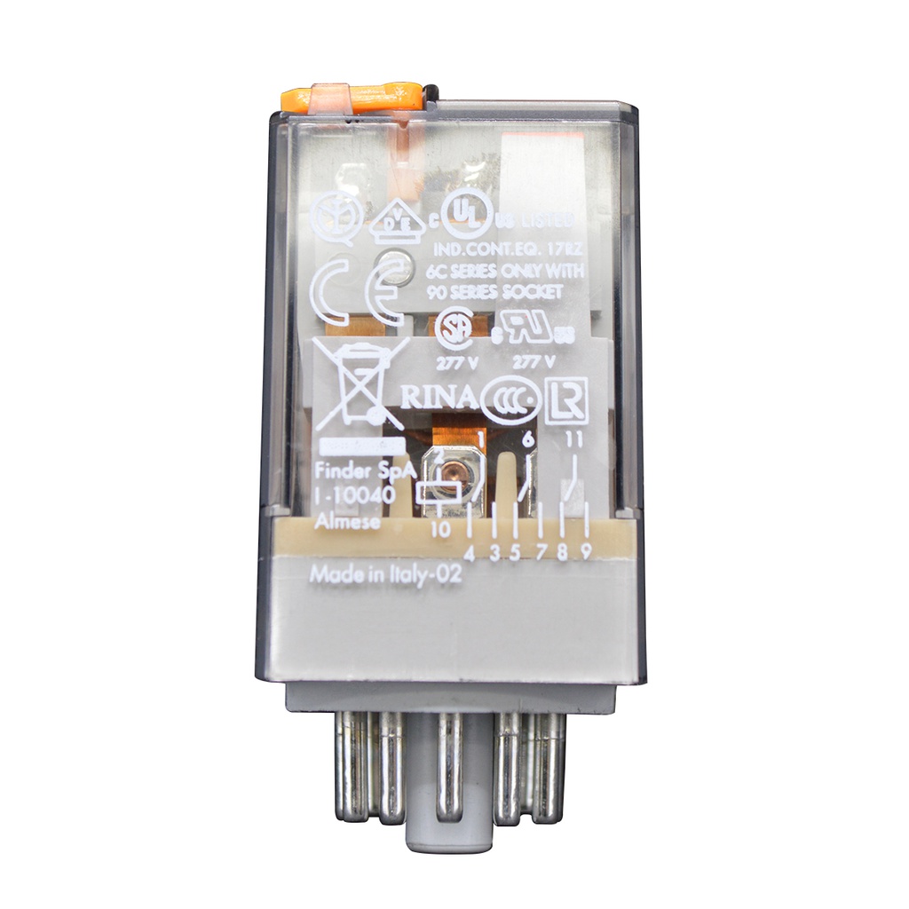 601382300054 - RELE UNDECAL C/LED 230VCA 3P2T 10AMP.