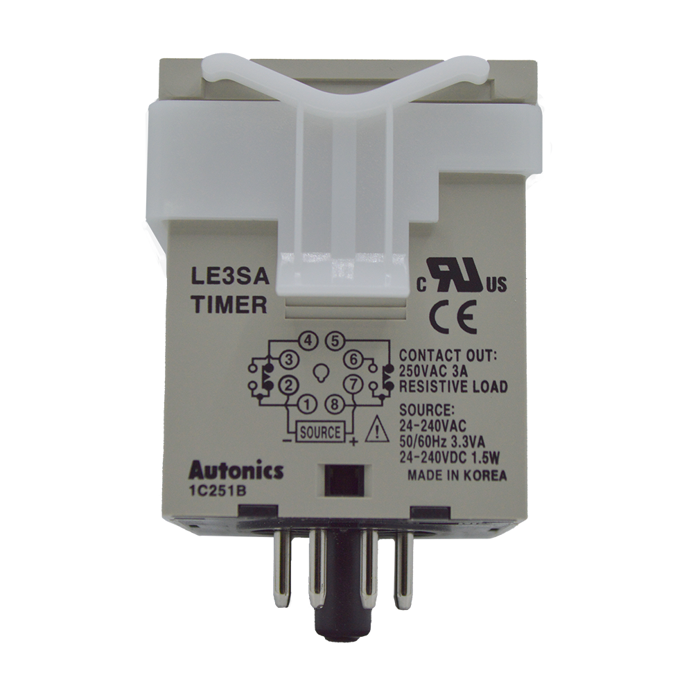 LE3SA — TIMER D 3 DIGITOS RETARDO/ON 2P2T, 110/220VCA