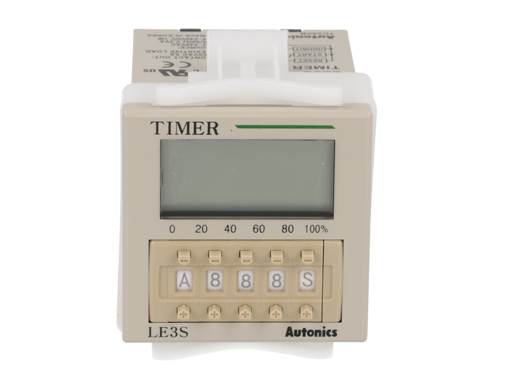 LE3S — TIMER D 3DIGITAL SALIDA 1PDT NO-V-ON 100-240VCA, 24-240VCD EQUIV. LF4N-A 