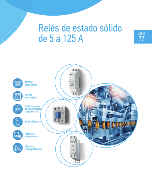 77H190248250 — Relé SSR 3/32V DC 1NA 24/280VAC 125A Finder 77H190248250