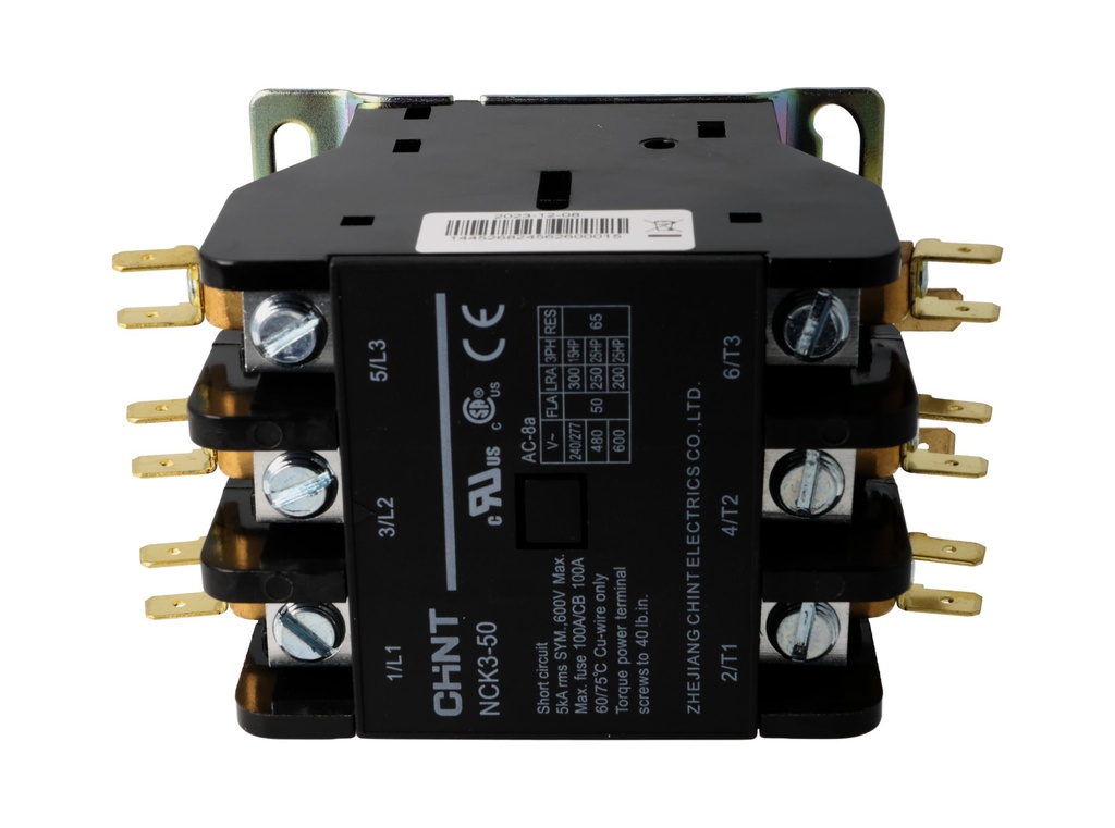 NCK3-50A/3-110V — CONTACTOR PARA AIRE ACONDICIONADO 3X50A/110VCA DE BOBINA