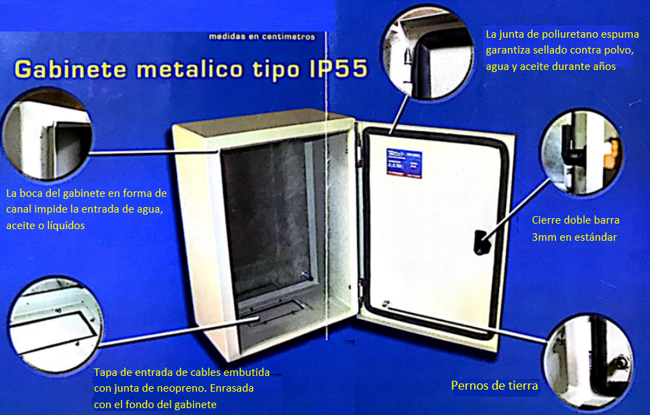 TPME504025 — GABINETE METALICO NEMA IP55 500X400X250MM