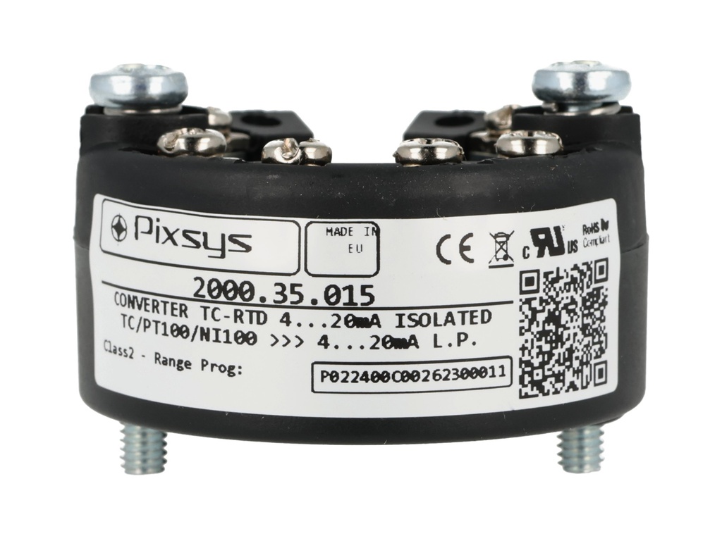 2000.35.015 — TRANSMISOR DE TEMPERATURA PROGRAMABLE RTD ENTRADA 6-32VCD, SALIDA 4-20MA (K, S, R, J, T, N, B, E)  (RTD PT-100, NI100) PROGRAMADO POR CELULAR ANDROID CABEZOTE