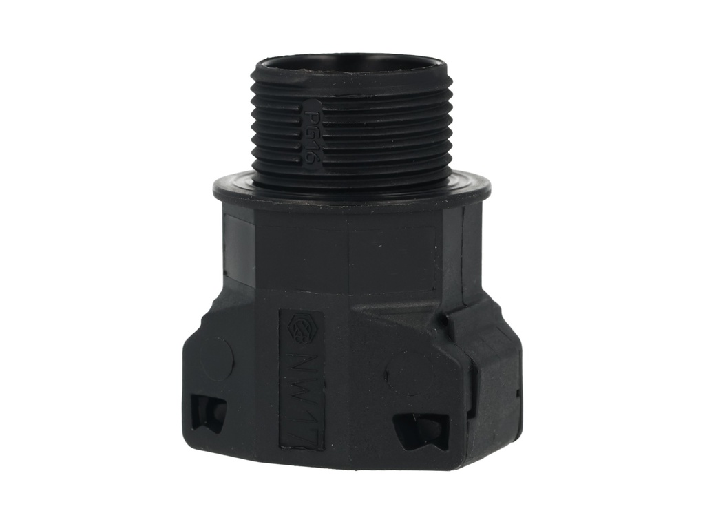 3805006 — CONECTOR RECTO PG16 PARA TUBO CORRUGADO DE 21.2mm DIAMETRO 16.6mm