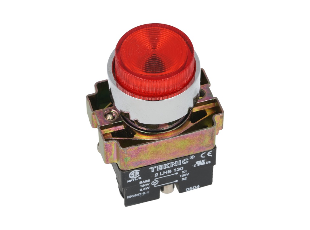 2ALP4LB-400 — PULSADOR ILUMINADO SALIENTE NO INCLUYE LED 6, 1224, 48, 110, 230VCA/CD #MCB94*** (***=VOLTAJ