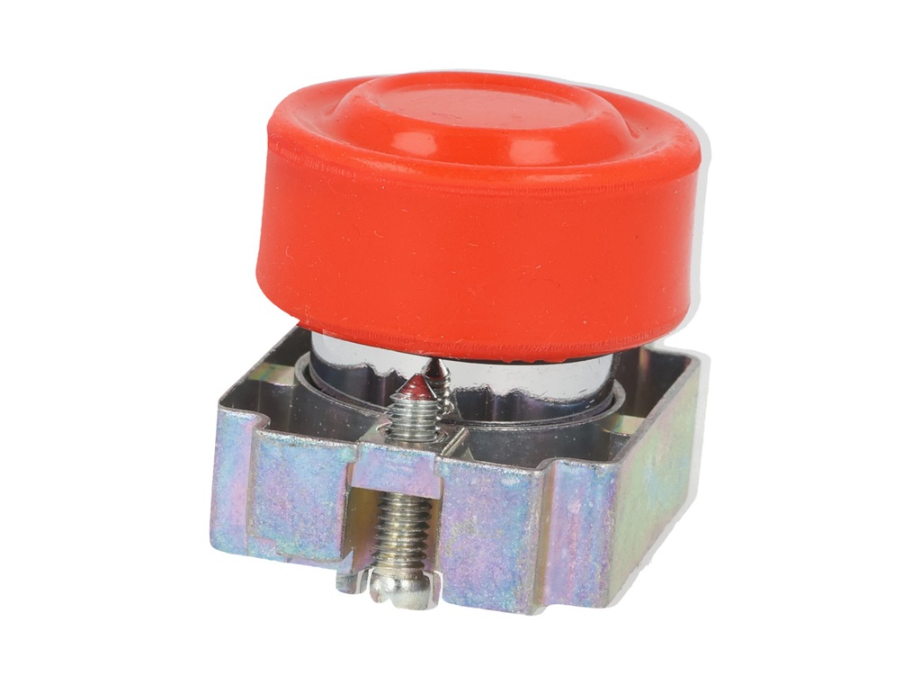 2AB4 — PULSADOR CON CAPUCHON DE GOMA 22MM ROJO