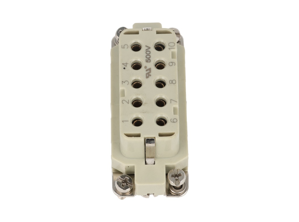 FCB-10P-10A — CONECTOR USO RUDO HEMBRA 10A 400V 10PIN (MACHO #MCB-10P-10A) 