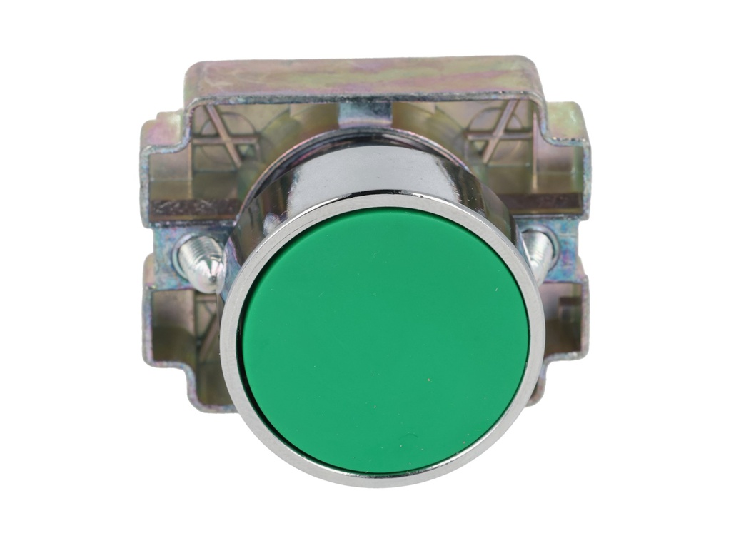 2AF3 - PULSADOR RASANTE VERDE 22MM