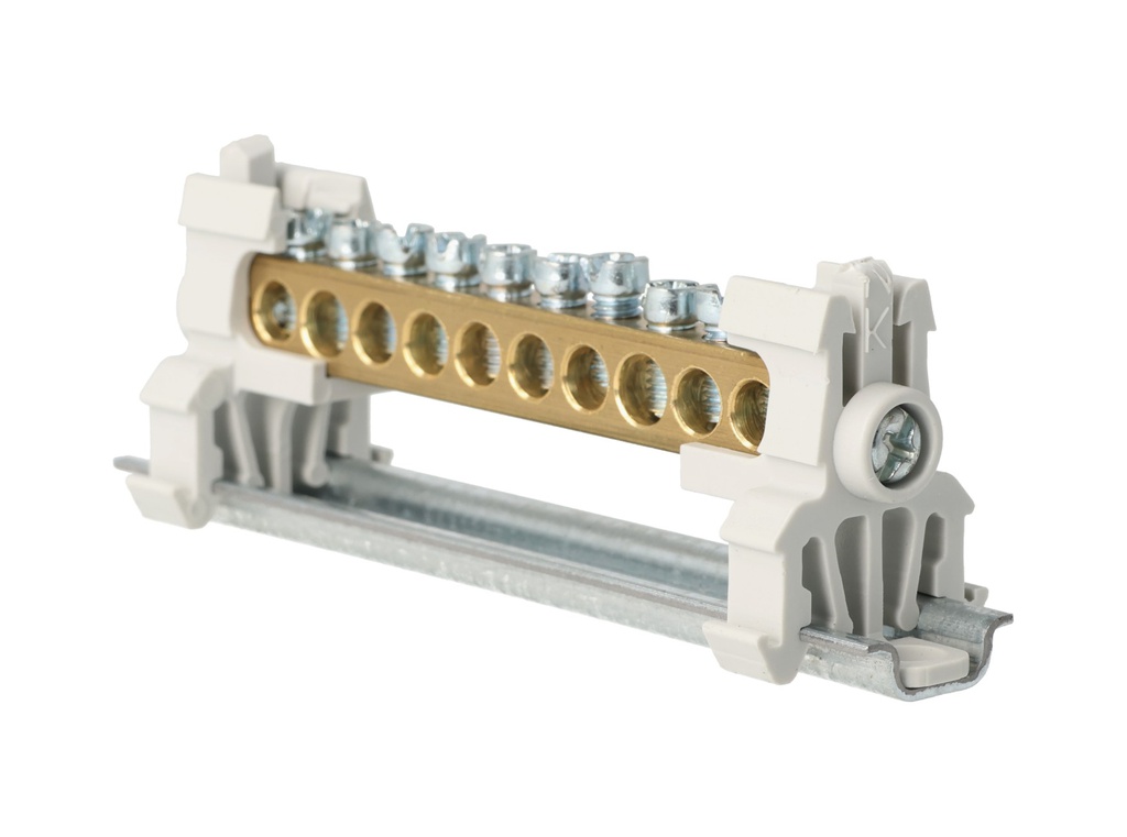 KA-2052 — BLOQUE DE DISTRIBUCION 1LIN/10 DERIV. PARA RIEL, 80A 400VCA